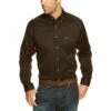 Ariat Mens Solid Twill Classic Fit Western Shirt In Black -Sports-Equestrian Supplies 10000502 c1105 jdh6whsqhdjtqqvs