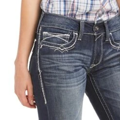 Ariat REAL Mid Rise Stretch Entwined Boot Cut Womens Riding Jean -Sports-Equestrian Supplies 10017510 c1131 alt2 ukm49oukvkeam7nl