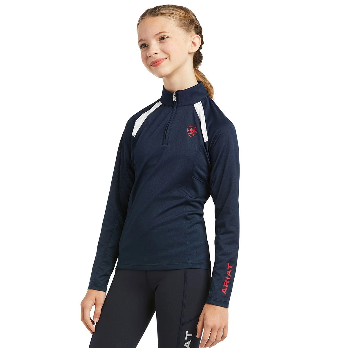 Ariat Sunstopper 2.0 Girls Quarter Zip - Team 3 Ariat Sunstopper 2.0 Girls Quarter Zip - Team