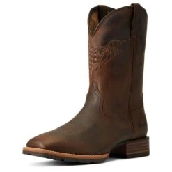 Ariat Hybrid Fly High Mens Western Boot- Distressed Brown