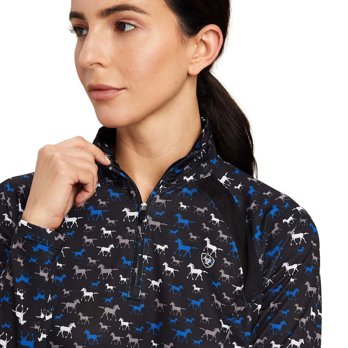 Ariat Sunstopper 2.0 Ladies Quarter Zip - Busy Pony 4 Ariat Sunstopper 2.0 Ladies Quarter Zip - Busy Pony - Image 2