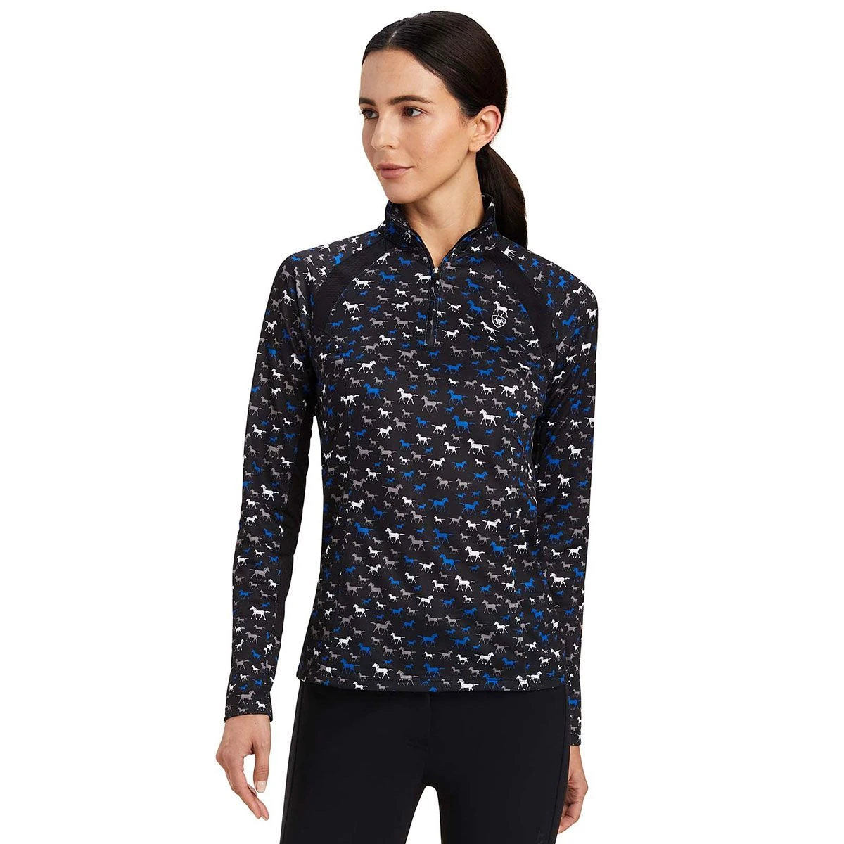 Ariat Sunstopper 2.0 Ladies Quarter Zip - Busy Pony 3 Ariat Sunstopper 2.0 Ladies Quarter Zip - Busy Pony