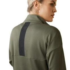 Ariat Breathe 1/2 Zip Ladies Sweatshirt -Sports-Equestrian Supplies 10043391 c1150 alt4 hceyaasbi3vhdnt5