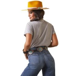 Ariat Real Highlander Ladies Tee -Sports-Equestrian Supplies 10043417 c1125 alt3 p68ebegtyhlsrrig