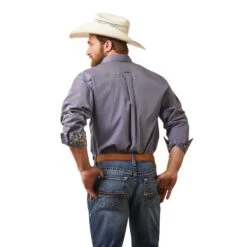 Ariat Solid Pinpoint Oxford Classic Fit Mens Western Shirt -Sports-Equestrian Supplies 10043583 c1125 alt3 adijrt9mwz5n5fdp