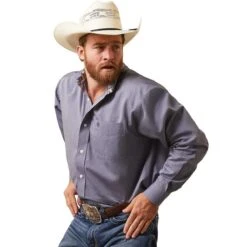 Ariat Solid Pinpoint Oxford Classic Fit Mens Western Shirt -Sports-Equestrian Supplies 10043583 c1125 alt4 w75jnmf8lbb9aqpv