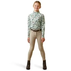 Ariat Sunstopper 2.0 Girls Quarter Zip - Aqua Herd -Sports-Equestrian Supplies 10043605 c1143 alt2 paol0y7e699rmnkf