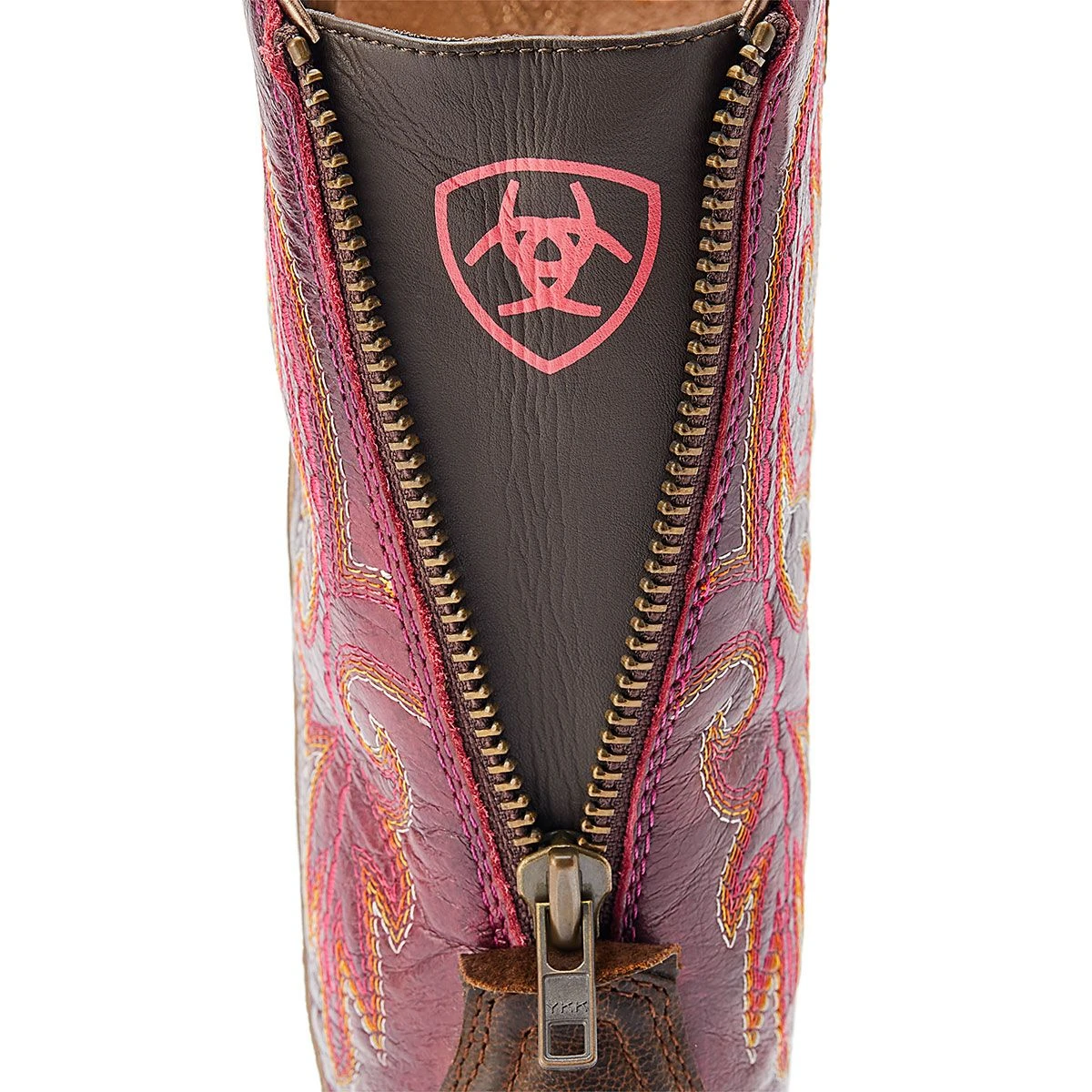 Ariat Round Up Back Zip Ladies Western Boot - Raspberry 4 Ariat Round Up Back Zip Ladies Western Boot - Raspberry - Image 2