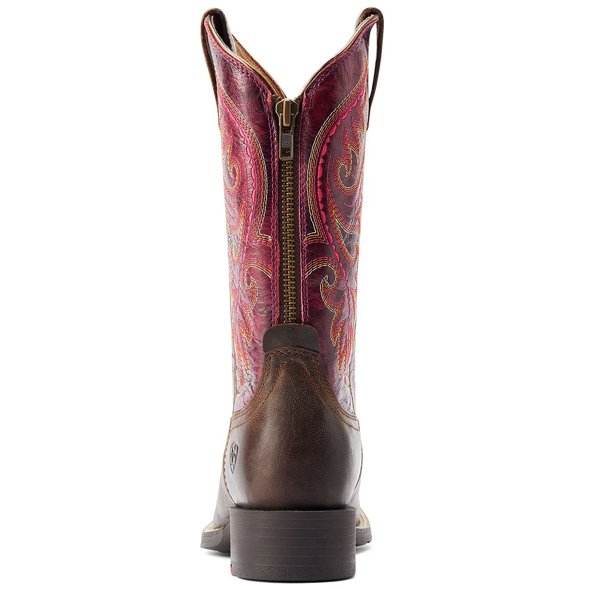 Ariat Round Up Back Zip Ladies Western Boot - Raspberry 5 Ariat Round Up Back Zip Ladies Western Boot - Raspberry - Image 3