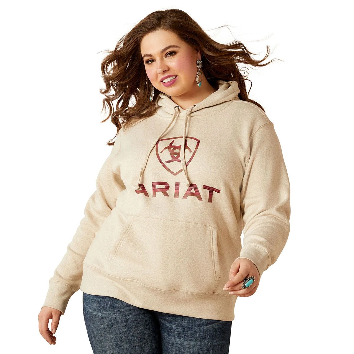 Ariat REAL Ombre Shield Ladies Hoodie 6 Ariat REAL Ombre Shield Ladies Hoodie - Image 4