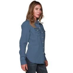 Kimes Ranch Kimes Kaycee Denim Ladies Western Shirt -Sports-Equestrian Supplies 110423kr c1131 alt2 dix53ubeyzrspy5n