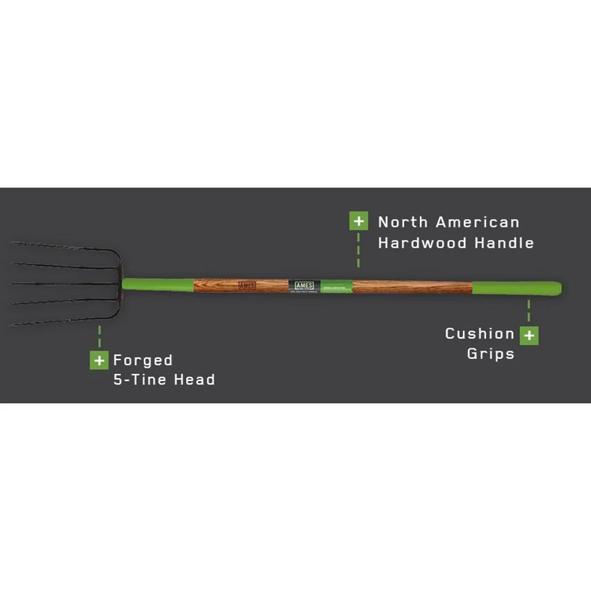 Ames 5 Tine Manure Pitch Fork 4 Ames 5 Tine Manure Pitch Fork - Image 2
