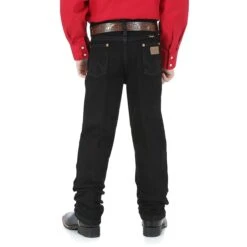 Wrangler Original Cowboy Cut Black Boys Jeans -Sports-Equestrian Supplies 13mwbbk c1105 alt2 f9bdylc5d88i7w3v