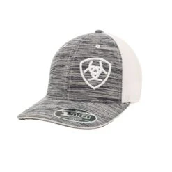 Ariat Heather Grey With White Logo Baseball Cap