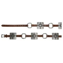 Catchfly Square Concho Leather Ladies Belt