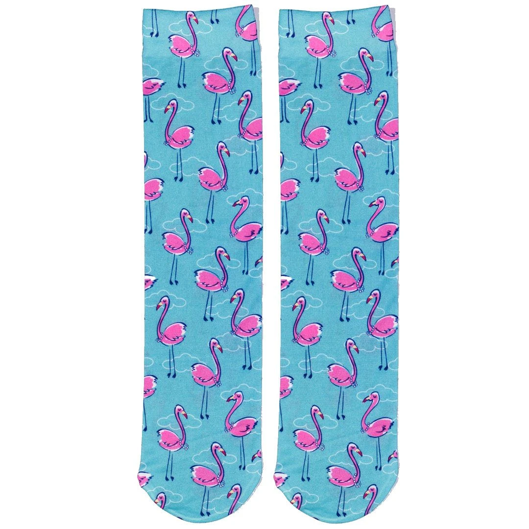 Ovation Zocks Flamingos And Pearls Youth Boot Socks 3 Ovation Zocks Flamingos And Pearls Youth Boot Socks