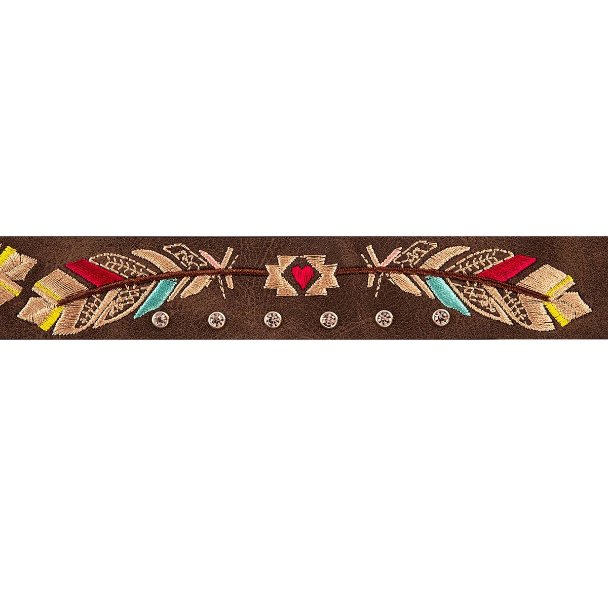 Catchfly Feather Aztec Embroidered Girls Belt 4 Catchfly Feather Aztec Embroidered Girls Belt - Image 2