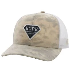 Hooey Rope Like A Girl Trucker Baseball Cap - Cream