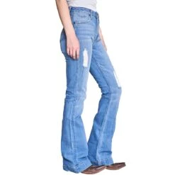 Kimes Ranch Kimes Jennifer Sugar Fade Ladies Jeans - Distressed Flare -Sports-Equestrian Supplies 22sugar f c1131 alt1