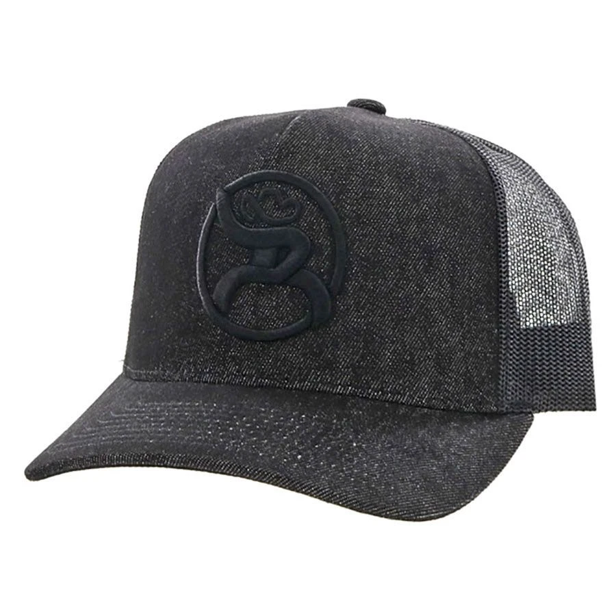 Hooey Strap Roughy Black Youth Hat 3 Hooey Strap Roughy Black Youth Hat