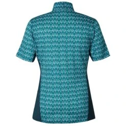 Kerrits Always Cool Ice Fil Short Sleeve Ladies Quarter Zip - Peacock -Sports-Equestrian Supplies 40482k pc c1170 alt4 k5obv1u0iol72ore