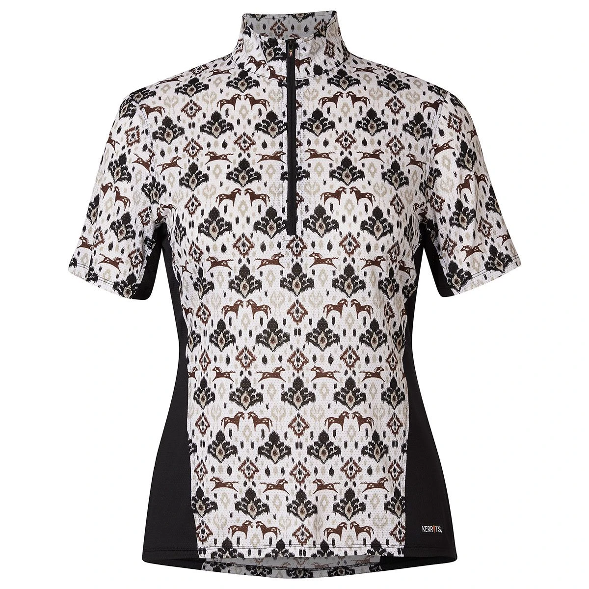 Kerrits Always Cool Ice Fil Short Sleeve Ladies Quarter Zip - Painted Horse 5 Kerrits Always Cool Ice Fil Short Sleeve Ladies Quarter Zip - Painted Horse - Image 3