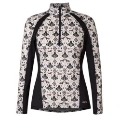 Kerrits Always Cool Ice Fil Long Sleeve Ladies Quarter Zip - Painted Horse -Sports-Equestrian Supplies 40484k ph c1166 alt2 j0o9wqtmx8olzwlz