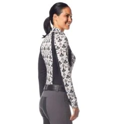 Kerrits Always Cool Ice Fil Long Sleeve Ladies Quarter Zip - Painted Horse -Sports-Equestrian Supplies 40484k ph c1166 alt3 um2wppdfcjkrmgkt