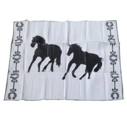 Plastic Mat Horses With Horseshoe Border