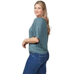 EQL Luxe Draped Back Dolman Ladies Shirt -Sports-Equestrian Supplies 71016 23 c1168 alt2