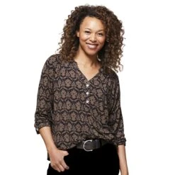 EQL Harmony Ecovero Knit Peasant Ladies Top -Sports-Equestrian Supplies 75003eq c1105 alt2 fbocs2bhgumprrvg