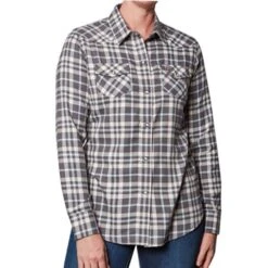 Kimes Ranch Kimes San Mateo Plaid Flannel Womens Western Shirt