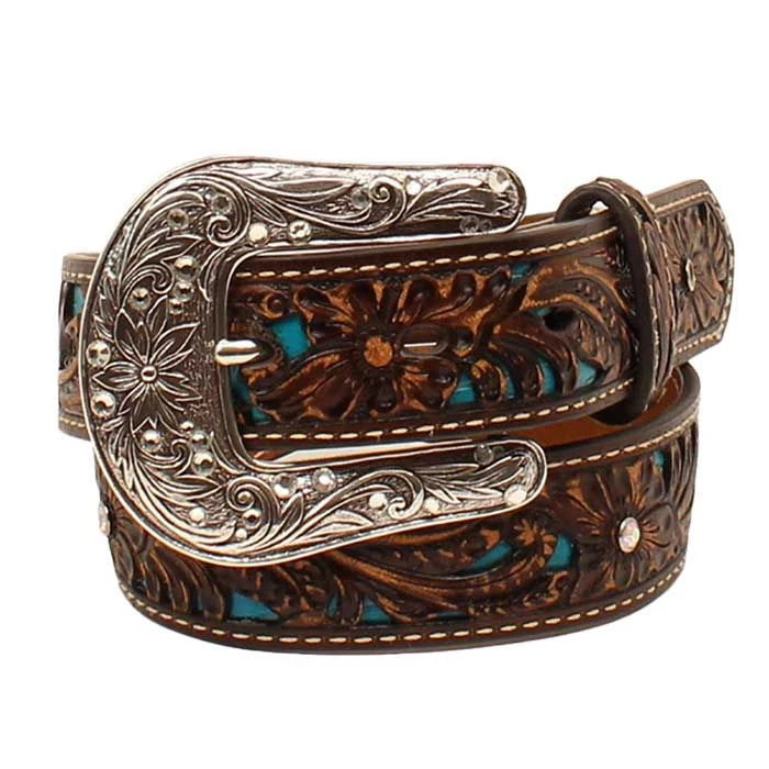 Ariat Turquoise Inlay Girls Belt 3 Ariat Turquoise Inlay Girls Belt