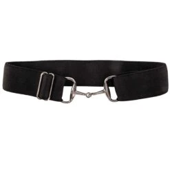 Ellany Black/Silver Snaffle Stirrup Elastic Ladies Belt