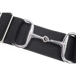 Ellany Black Silver Snaffle Elastic Ladies Belt