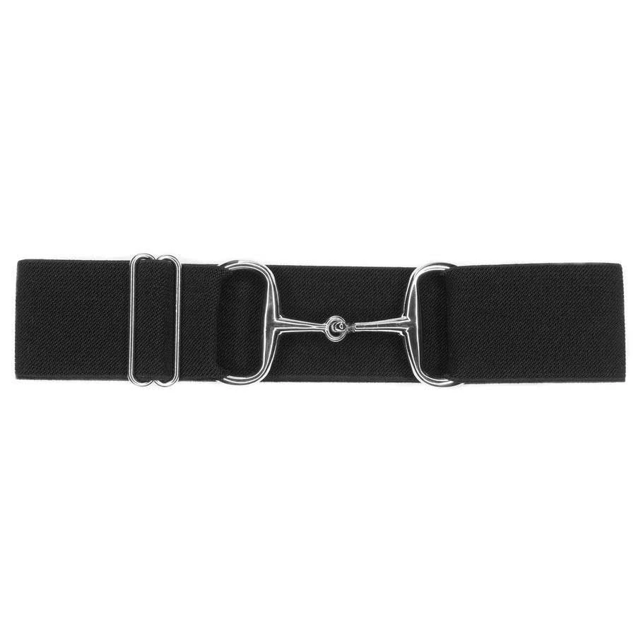 Ellany Black Silver Snaffle Elastic Ladies Belt 4 Ellany Black Silver Snaffle Elastic Ladies Belt - Image 2
