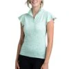 Kastel Denmark Mint Foliage Flutter Sleeve Ladies Quarter Zip 2 Kastel Denmark Mint Foliage Flutter Sleeve Ladies Quarter Zip -Sports-Equestrian Supplies fsfm c1143 nee8isqutdpk9zd5