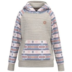 Hooey Summit Space Dye Aztec Girls Hoodie