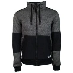 Hooey Charcoal Mens Full Zip Sweater Tech Jacket