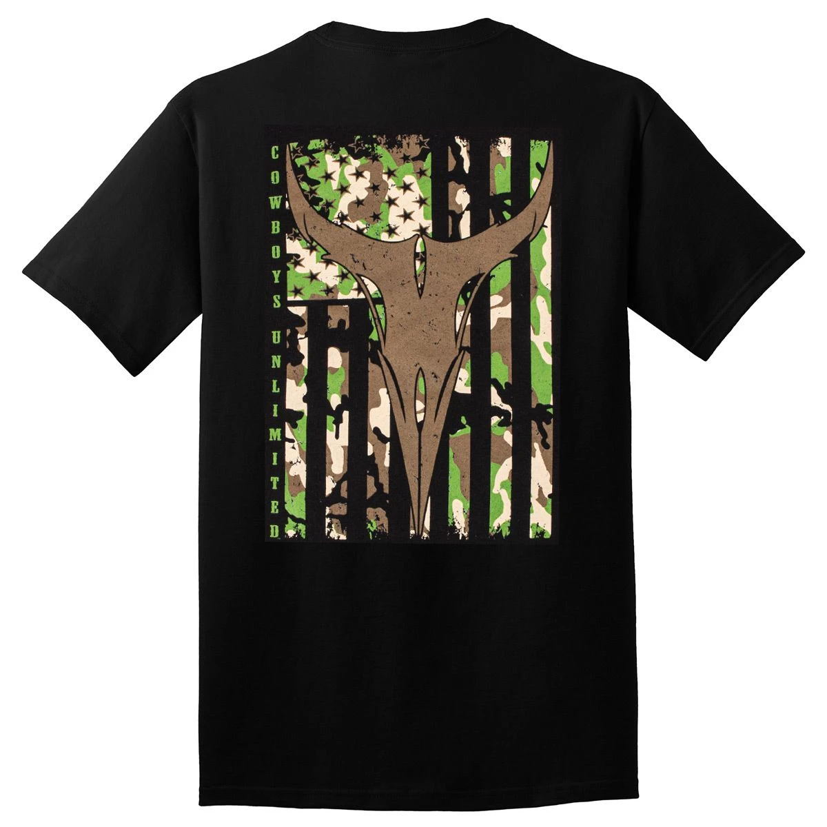 Cowboys Unlimited Longhorn Camo Flag Kids Tee 3 Cowboys Unlimited Longhorn Camo Flag Kids Tee