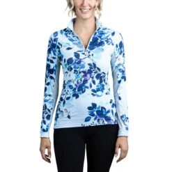 Kastel Denmark Watercolor Long Sleeve Ladies Quarter Zip