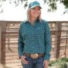 Cinch Teal Paisley Ladies Western Shirt -Sports-Equestrian Supplies msw9163017 c1168 qs6ojtlrmagwu7w1