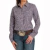 Cinch ArenaFlex Lavender Print Ladies Western Shirt -Sports-Equestrian Supplies msw9163018 c1135 tfr4nqfvlshdkapm