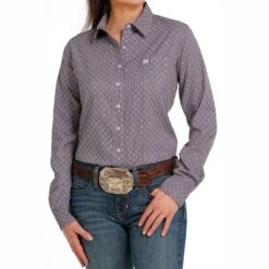 Cinch ArenaFlex Lavender Print Ladies Western Shirt