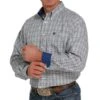 Cinch Blue Plaid Mens Western Shirt -Sports-Equestrian Supplies mtw1105444 c1125