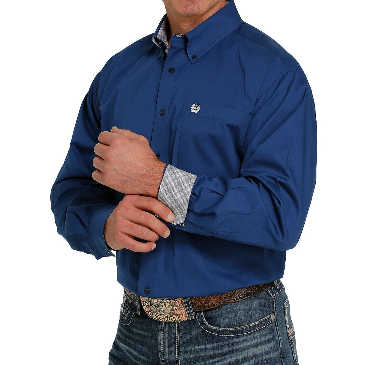Cinch Blue Mens Western Shirt 4 Cinch Blue Mens Western Shirt - Image 2