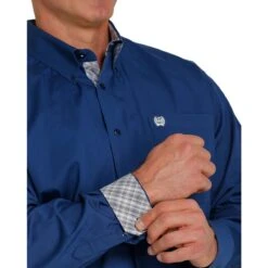 Cinch Blue Mens Western Shirt 7 Cinch Blue Mens Western Shirt -Sports-Equestrian Supplies mtw1105445 c1106 alt2