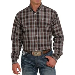 Cinch Autumn Plaid Mens Western Shirt