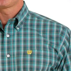 Cinch Teal Plaid Mens Western Shirt 8 Cinch Teal Plaid Mens Western Shirt -Sports-Equestrian Supplies mtw1105578 c1168 alt2 gwrfhrlv5heaullq