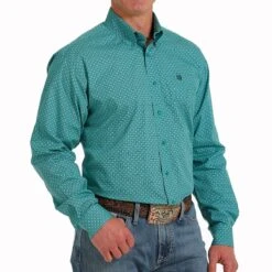 Cinch Turquoise Check Mens Western Shirt 7 Cinch Turquoise Check Mens Western Shirt -Sports-Equestrian Supplies mtw1105581 c1170 alt2 wlenhjjeqiojotr3